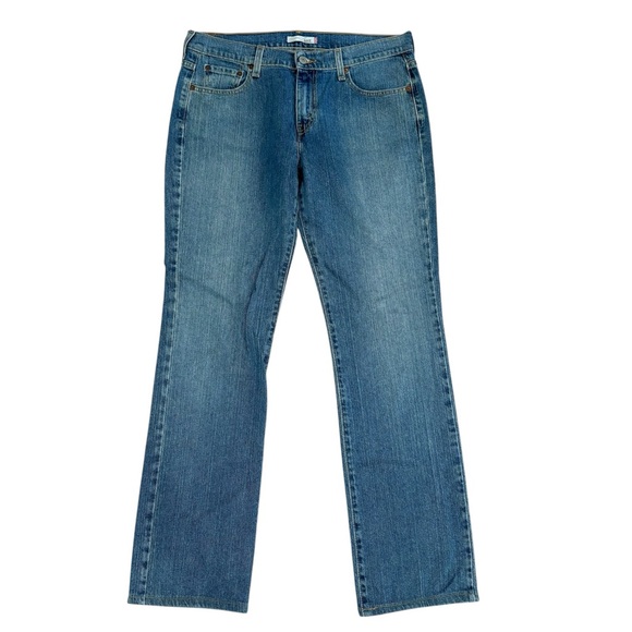 Levi's 505 Women's 10 Long Cotton Stretch Denim Blue Straight Casual Jeans - Picture 1 of 5